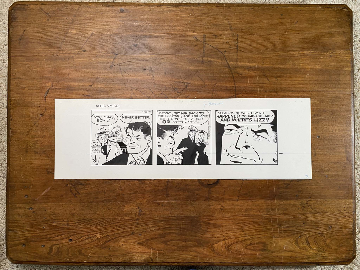 Dick Tracy Daily 4/28/78 Original Art Illustration | Fletcher Studio