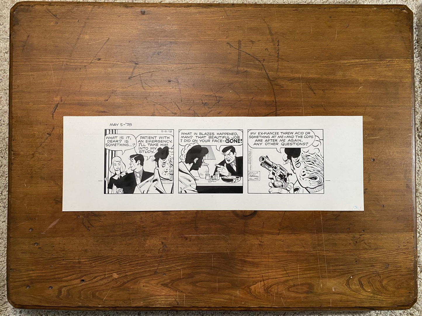Dick Tracy Daily 5/5/78 Original Art Illustration | Fletcher Studio