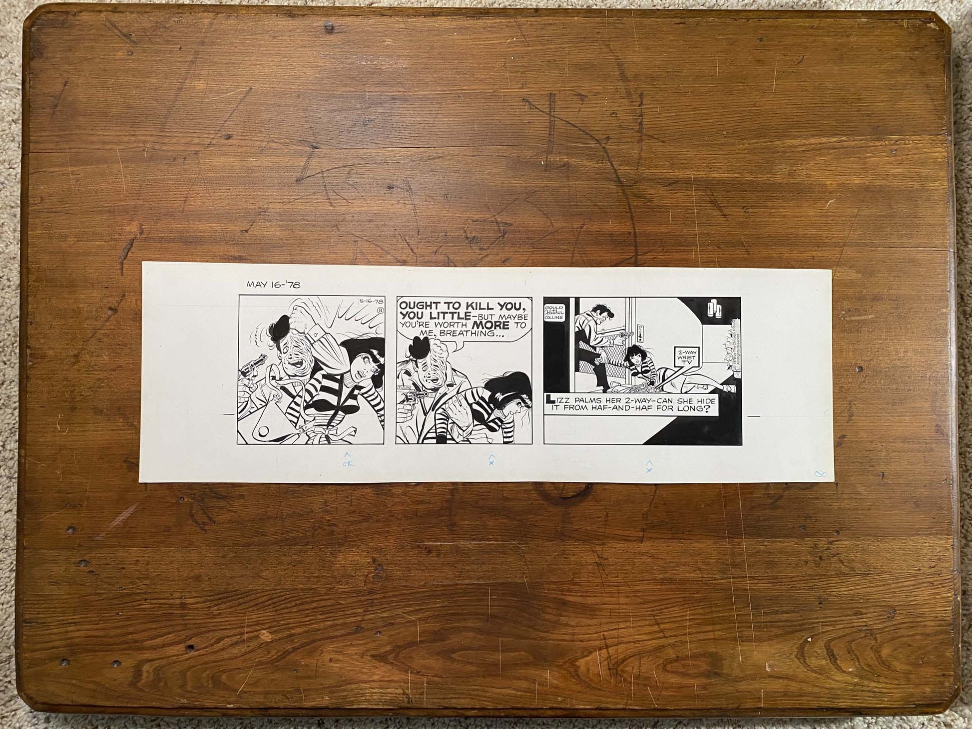 Dick Tracy Daily 5/16/78 Original Art Illustration | Fletcher Studio