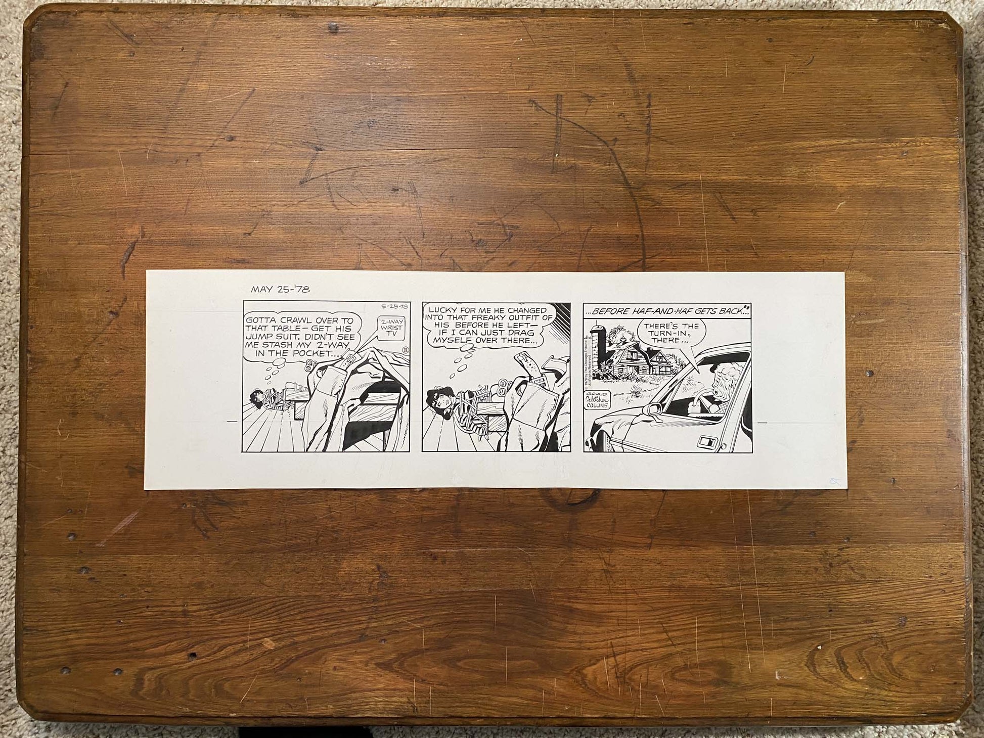 Dick Tracy Daily 5/25/78 Original Art Illustration | Fletcher Studio