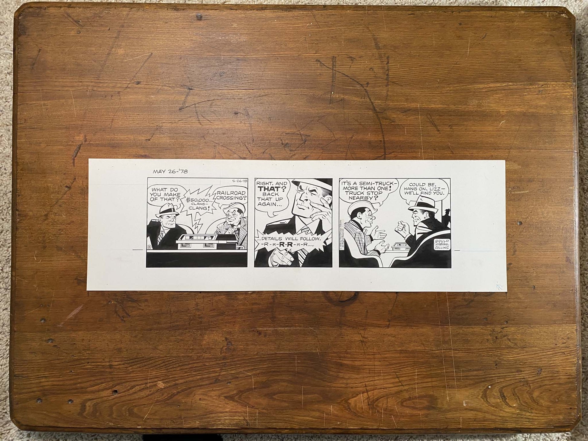 Dick Tracy Daily 5/26/78 Original Art Illustration | Fletcher Studio