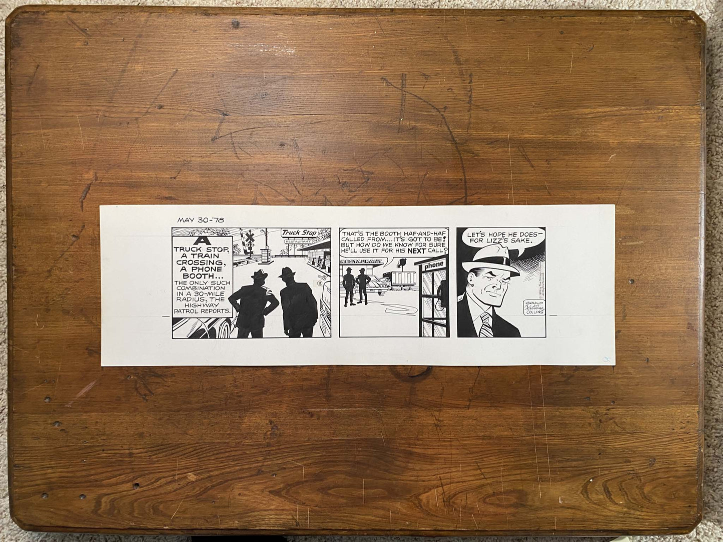 Dick Tracy Daily 5/30/78 Original Art Illustration | Fletcher Studio