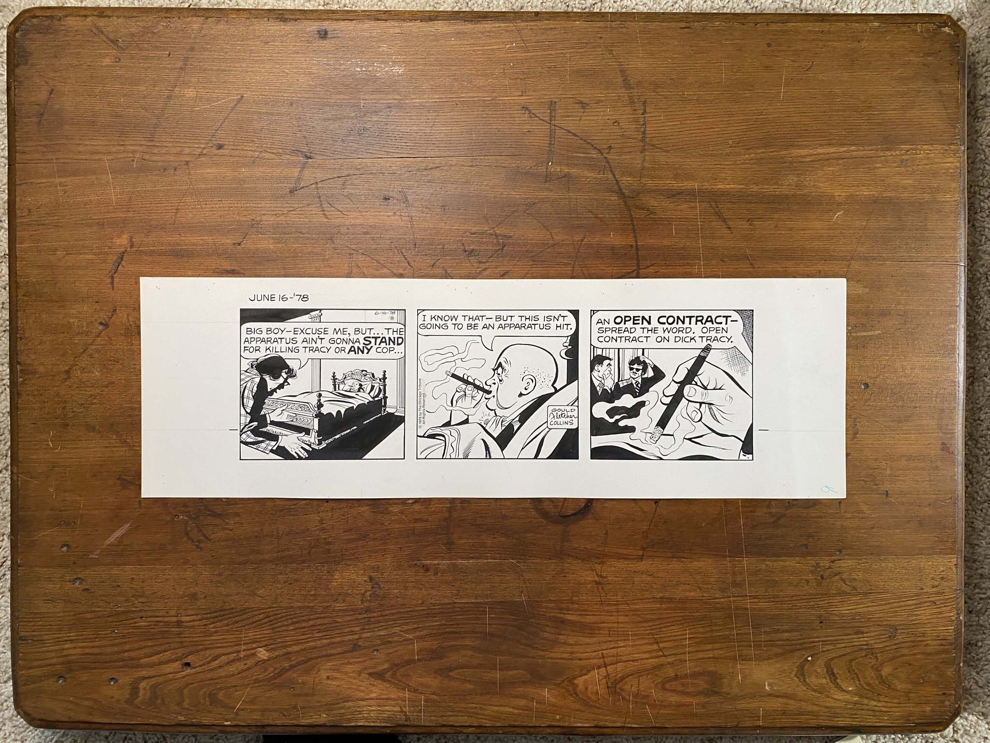 Dick Tracy Daily 6/16/78 Original Art Illustration | Fletcher Studio