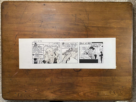 Dick Tracy Daily 7/10/78 Original Art Illustration | Fletcher Studio