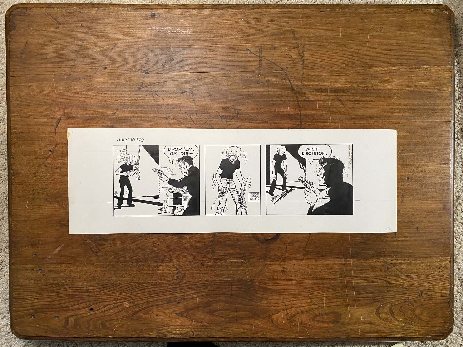 Dick Tracy Daily 7/18/78 Original Art Illustration | Fletcher Studio