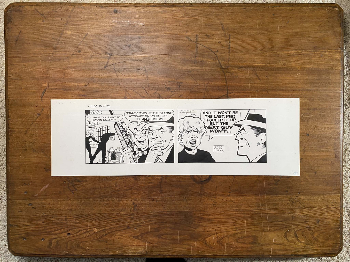 Dick Tracy Daily 7/19/78 Original Art Illustration | Fletcher Studio