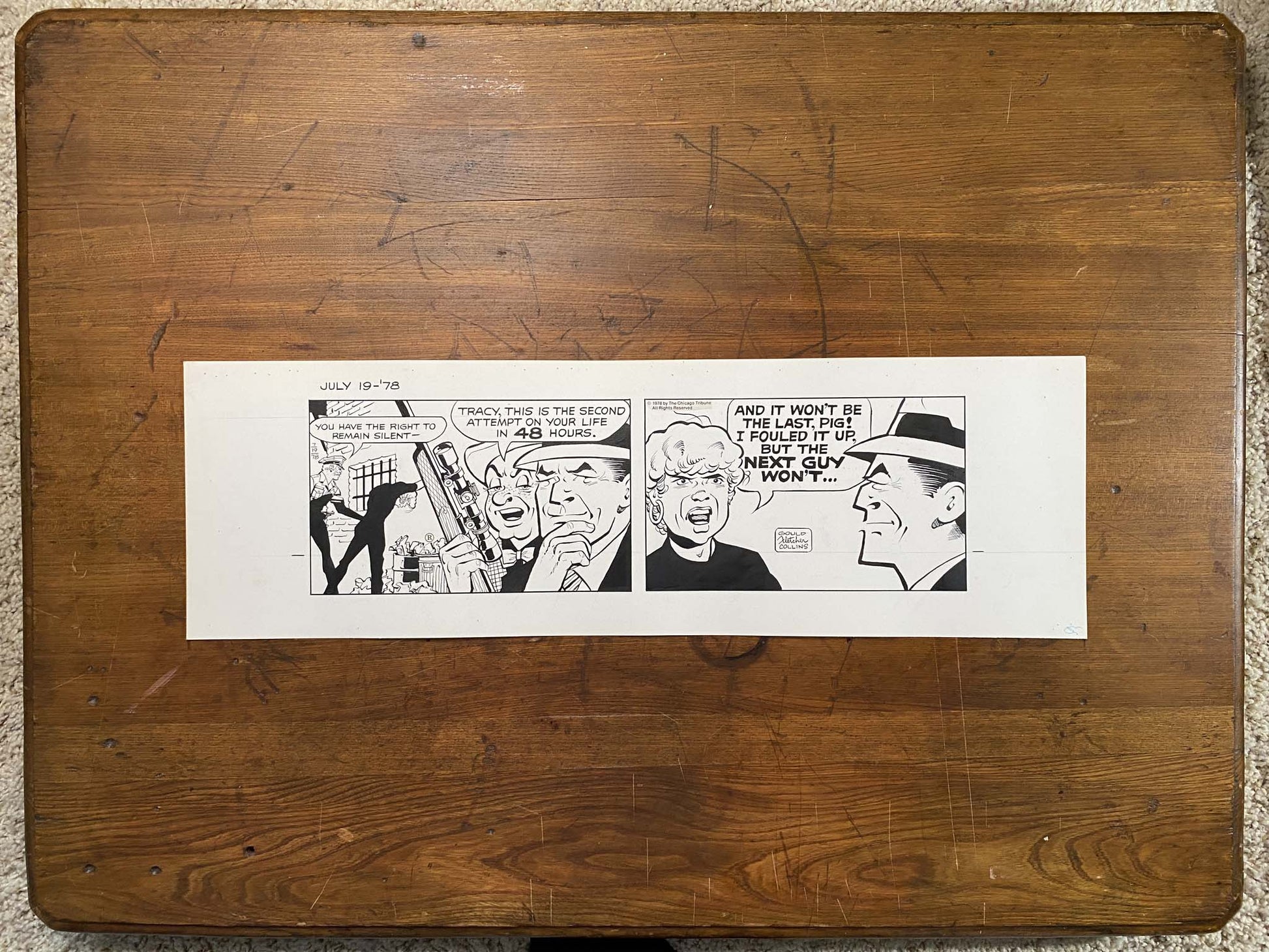 Dick Tracy Daily 7/19/78 Original Art Illustration | Fletcher Studio