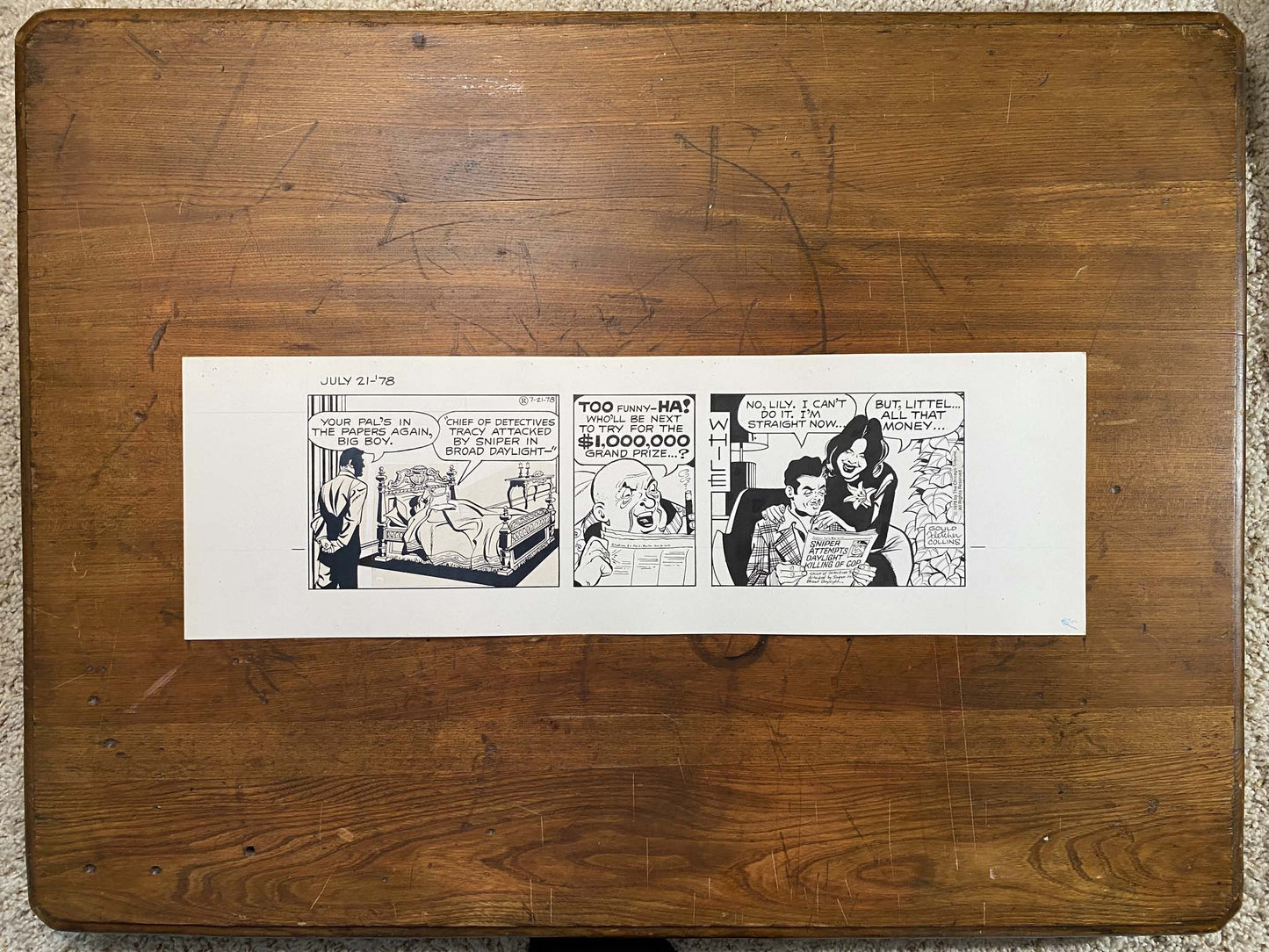 Dick Tracy Daily 7/21/78 Original Art Illustration | Fletcher Studio