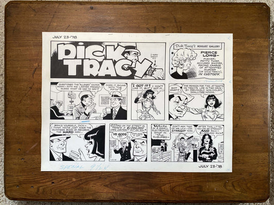 Dick Tracy Sunday 7/23/78 Original Art Illustration | Fletcher Studio