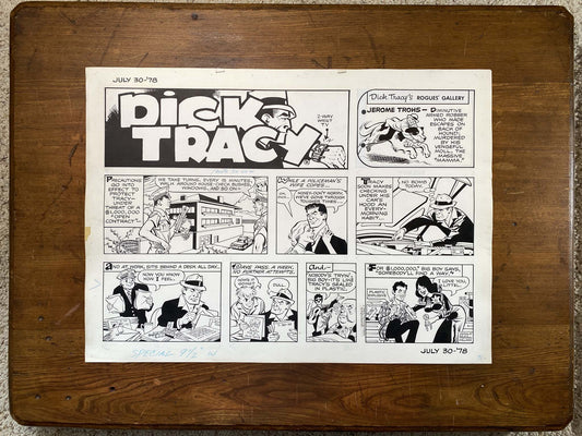 Dick Tracy Sunday 7/30/78 Original Art Illustration | Fletcher Studio