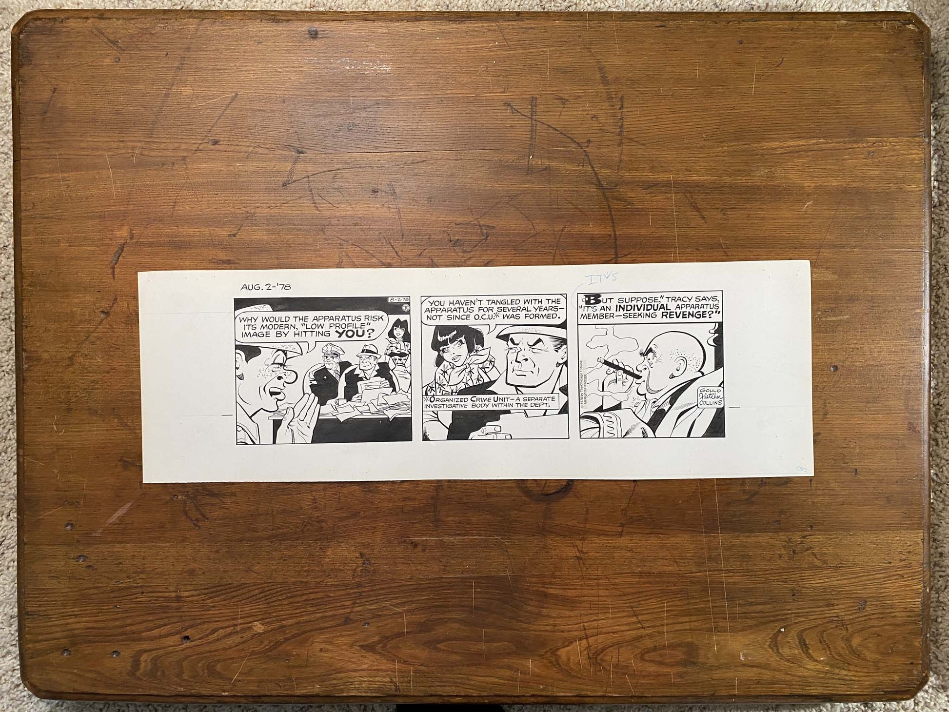 Dick Tracy Daily 8/2/78 Original Art Illustration | Fletcher Studio