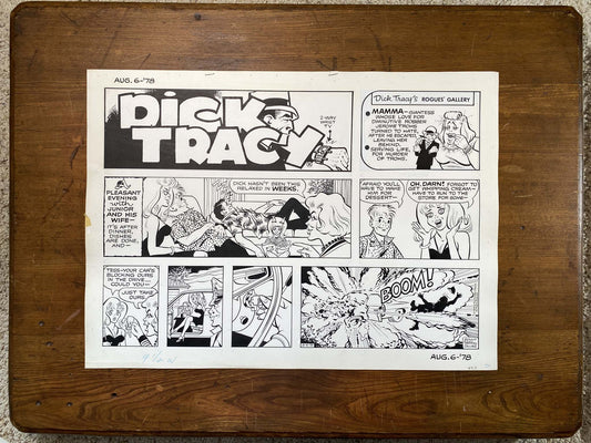 Dick Tracy Sunday 8/6/78 Original Art Illustration | Fletcher Studio