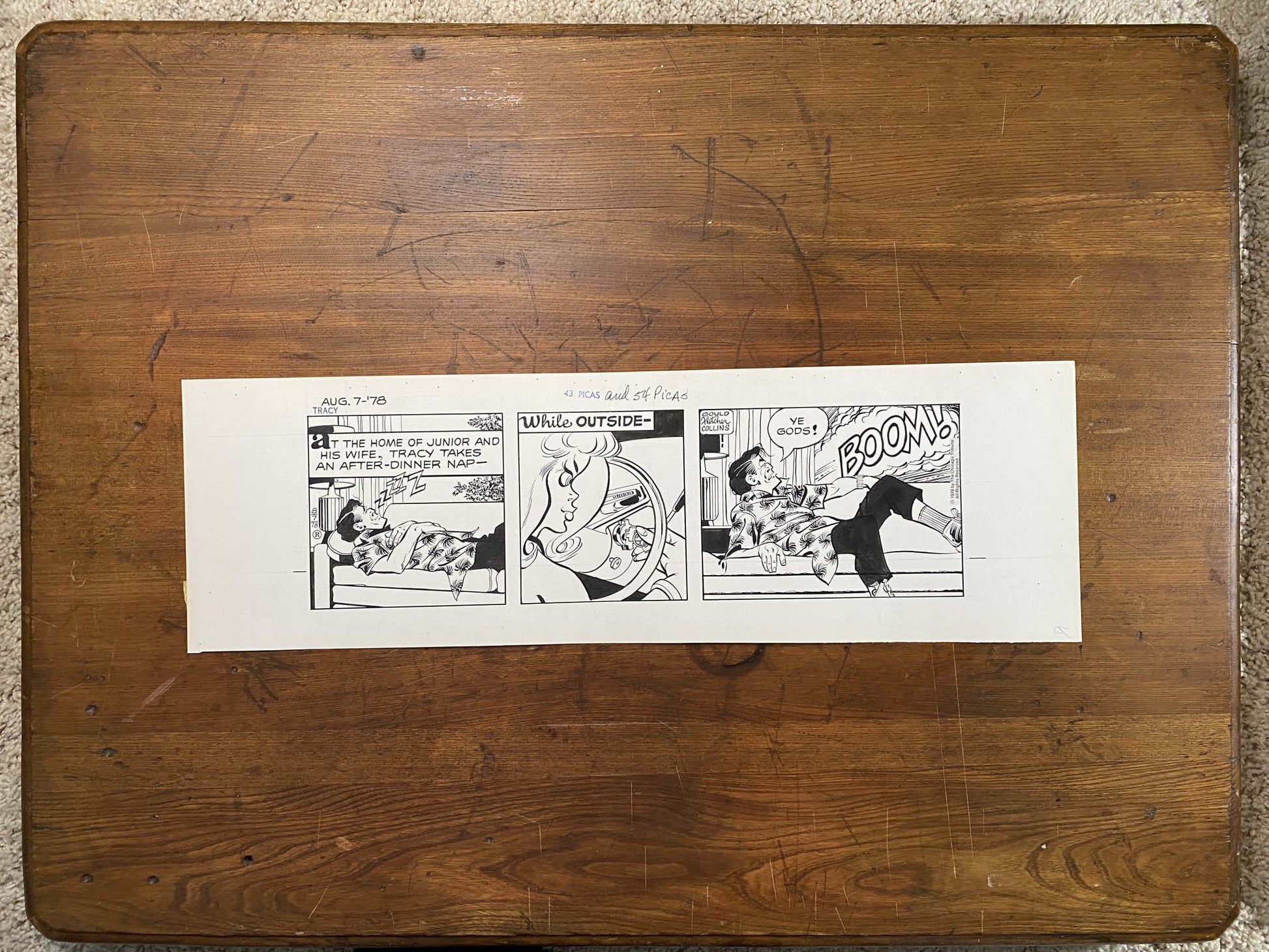 Dick Tracy Daily 8/7/78 Original Art Illustration | Fletcher Studio