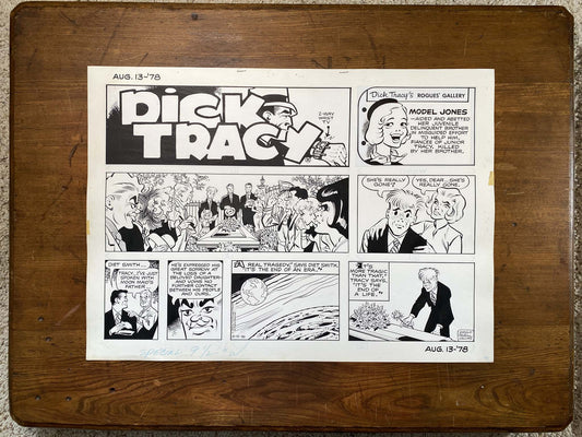 Dick Tracy Sunday 8/13/78 Original Art Illustration | Fletcher Studio