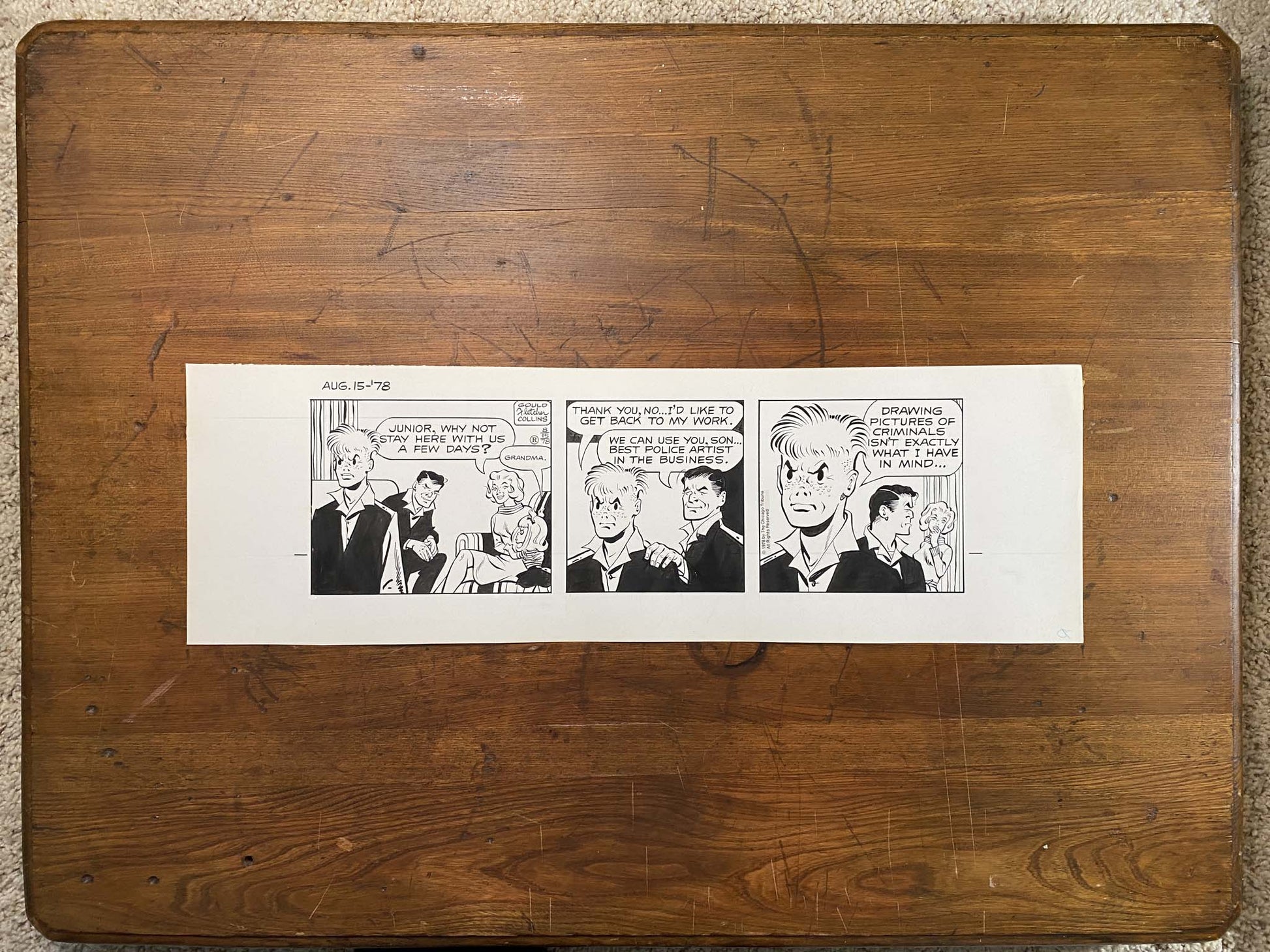 Dick Tracy Daily 8/15/78 Original Art Illustration | Fletcher Studio