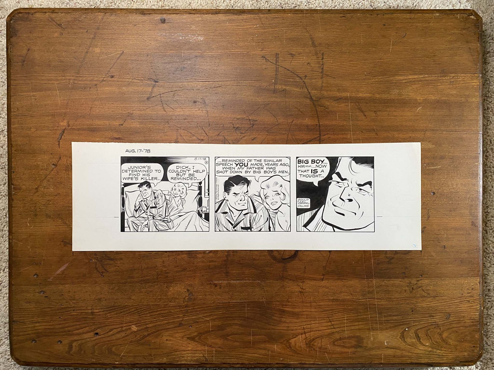 Dick Tracy Daily 8/17/78 Original Art Illustration | Fletcher Studio