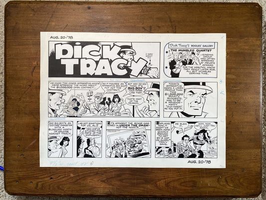 Dick Tracy Sunday 8/20/78 Original Art Illustration | Fletcher Studio