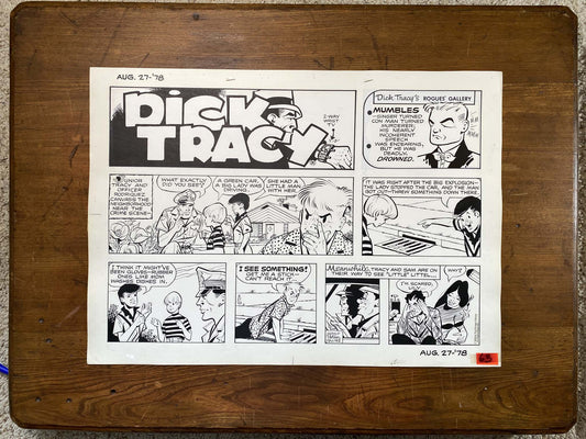 Dick Tracy Sunday 8/27/78 Original Art Illustration | Fletcher Studio