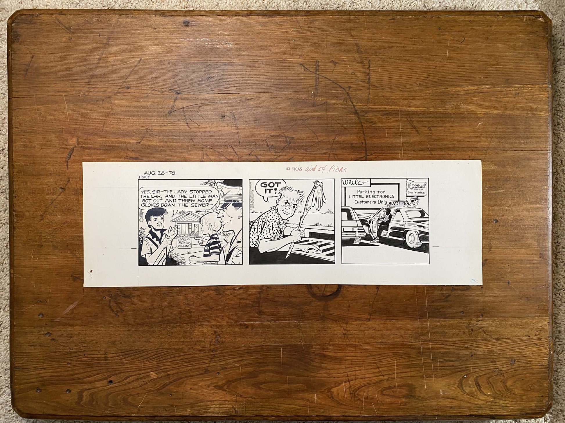 Dick Tracy Daily 8/28/78 Original Art Illustration | Fletcher Studio