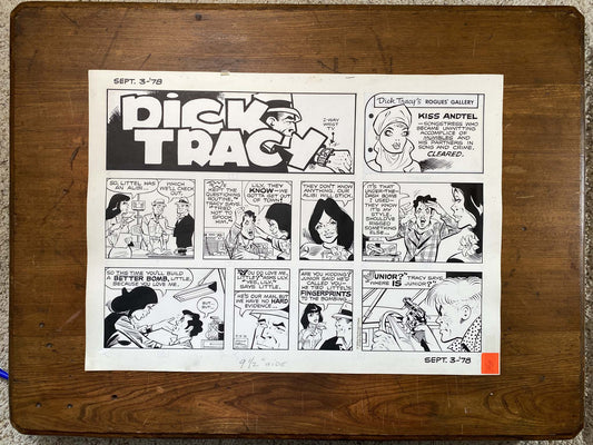 Dick Tracy Sunday 9/3/78 Original Art Illustration | Fletcher Studio