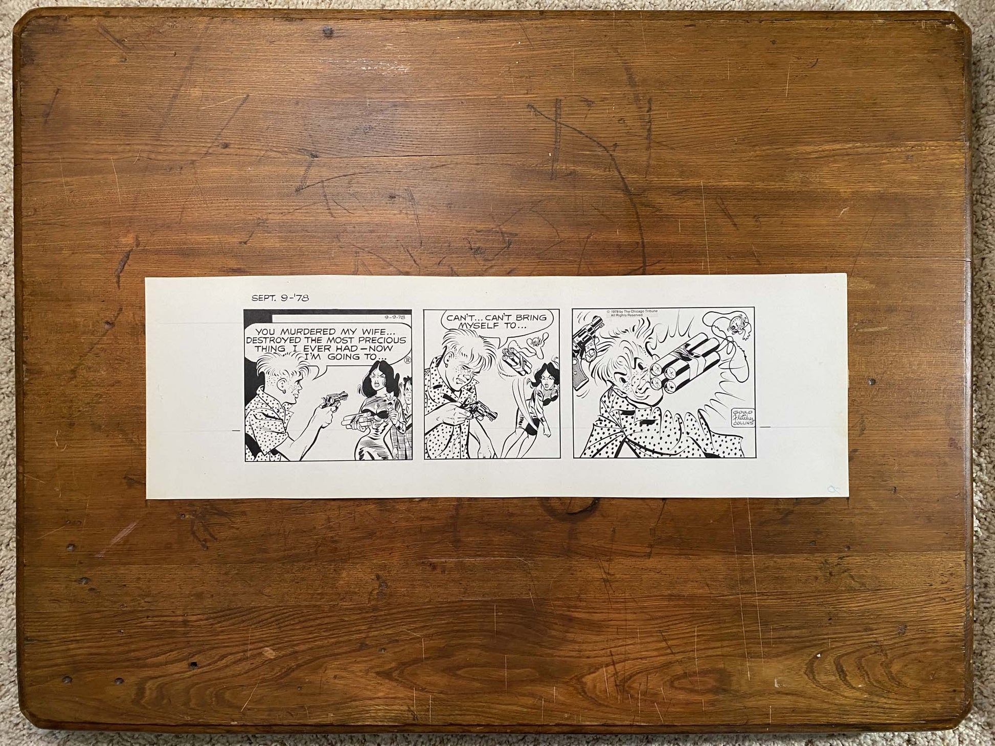 Dick Tracy Daily 9/9/78 Original Art Illustration | Fletcher Studio