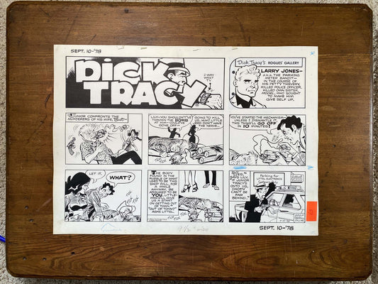 Dick Tracy Sunday 9/10/78 Original Art Illustration | Fletcher Studio