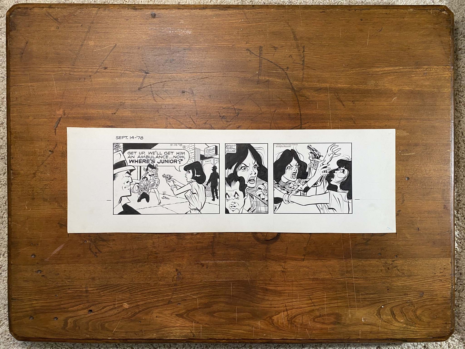 Dick Tracy Daily 9/14/78 Original Art Illustration | Fletcher Studio
