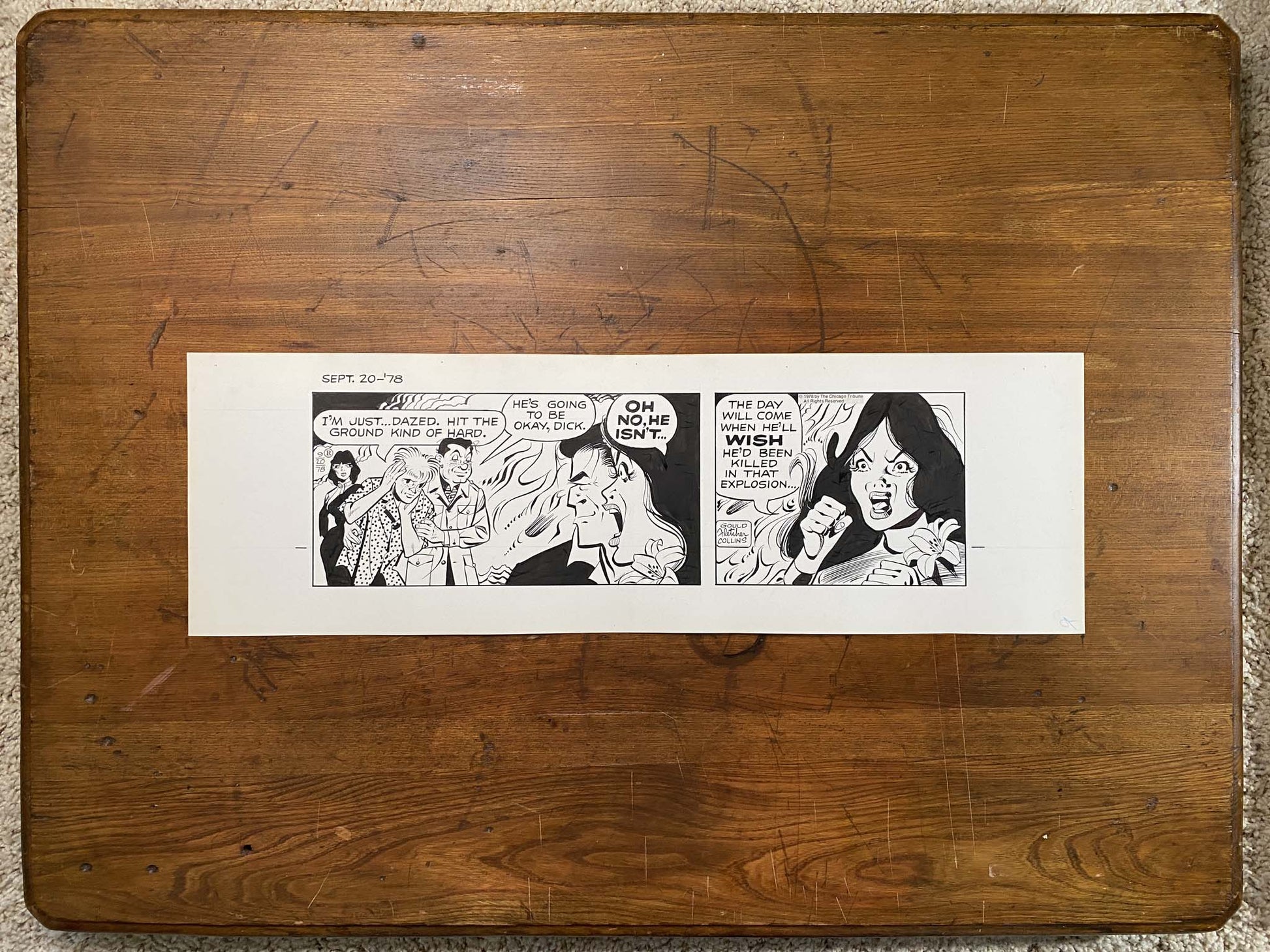 Dick Tracy Daily 9/20/78 Original Art Illustration | Fletcher Studio