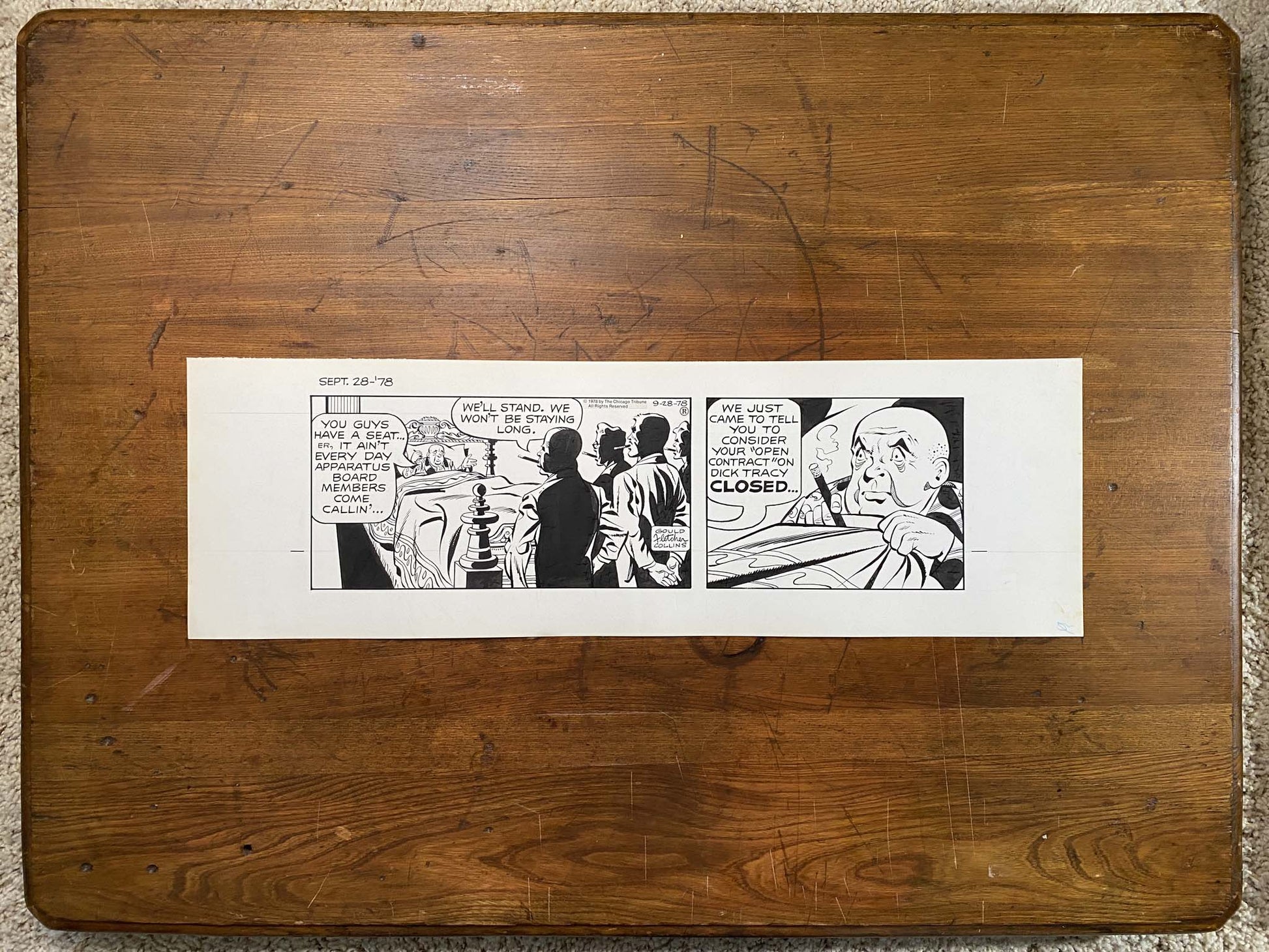 Dick Tracy Daily 9/28/78 Original Art Illustration | Fletcher Studio