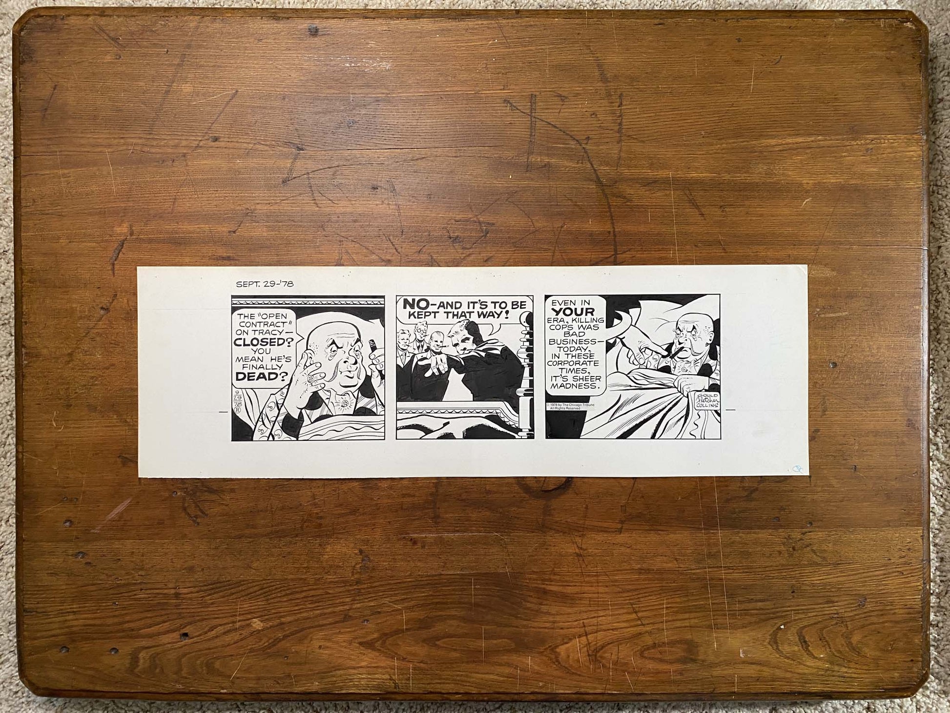 Dick Tracy Daily 9/29/78 Original Art Illustration | Fletcher Studio