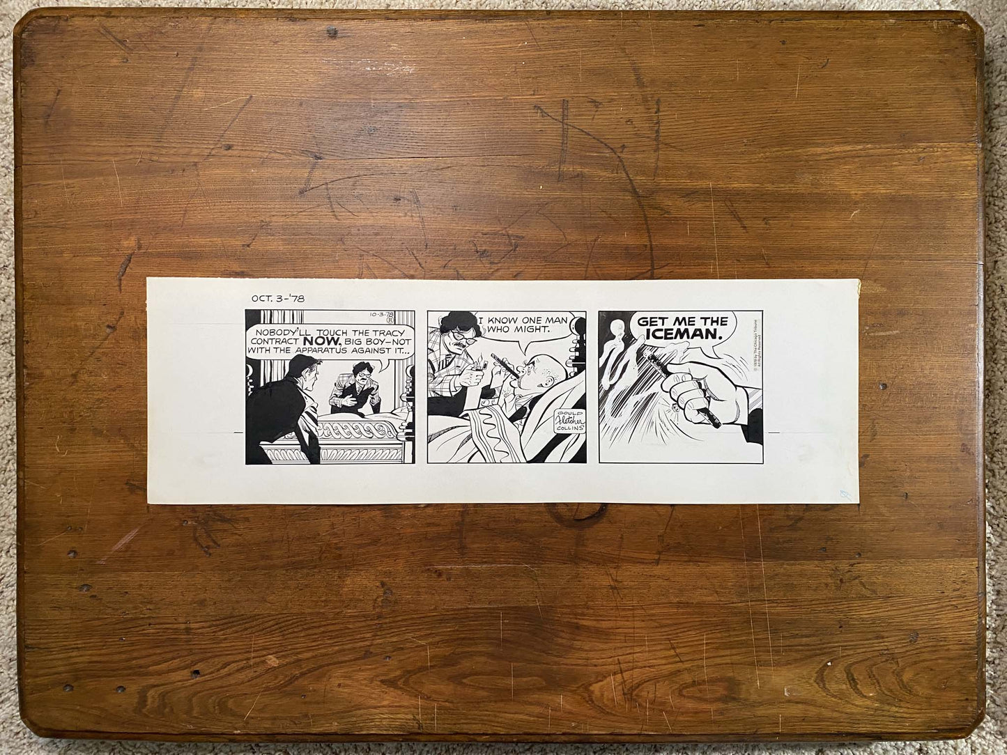Dick Tracy Daily 10/3/78 Original Art Illustration | Fletcher Studio