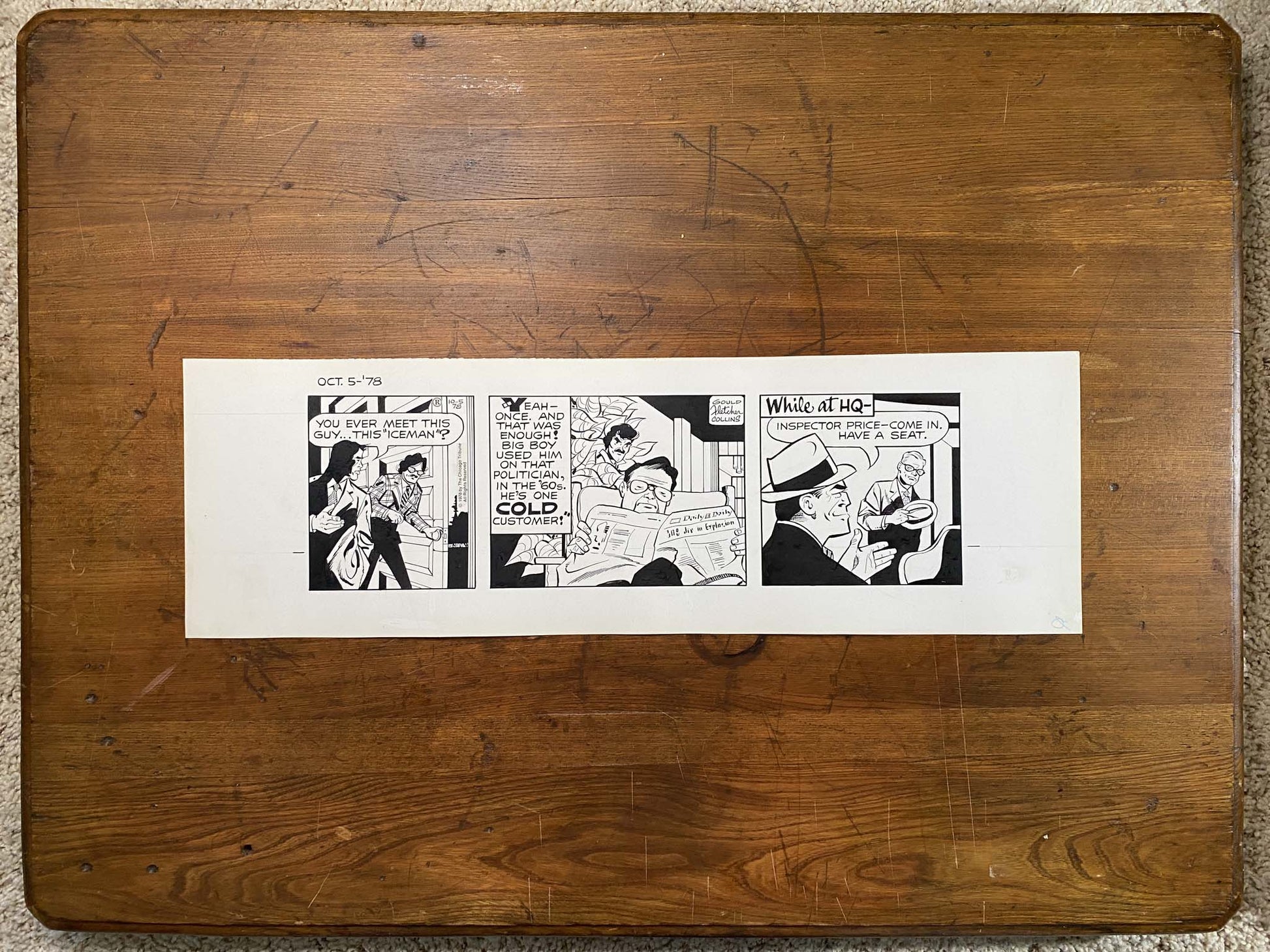 Dick Tracy Daily 10/5/78 Original Art Illustration | Fletcher Studio