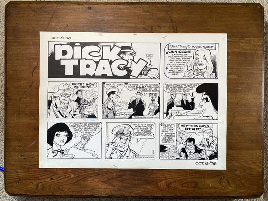 Dick Tracy Sunday 10/8/78 Original Art Illustration | Fletcher Studio
