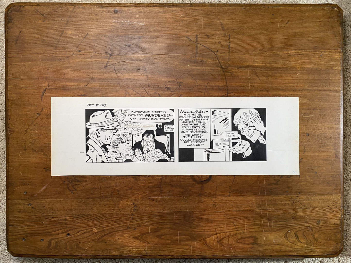 Dick Tracy Daily 10/10/78 Original Art Illustration | Fletcher Studio