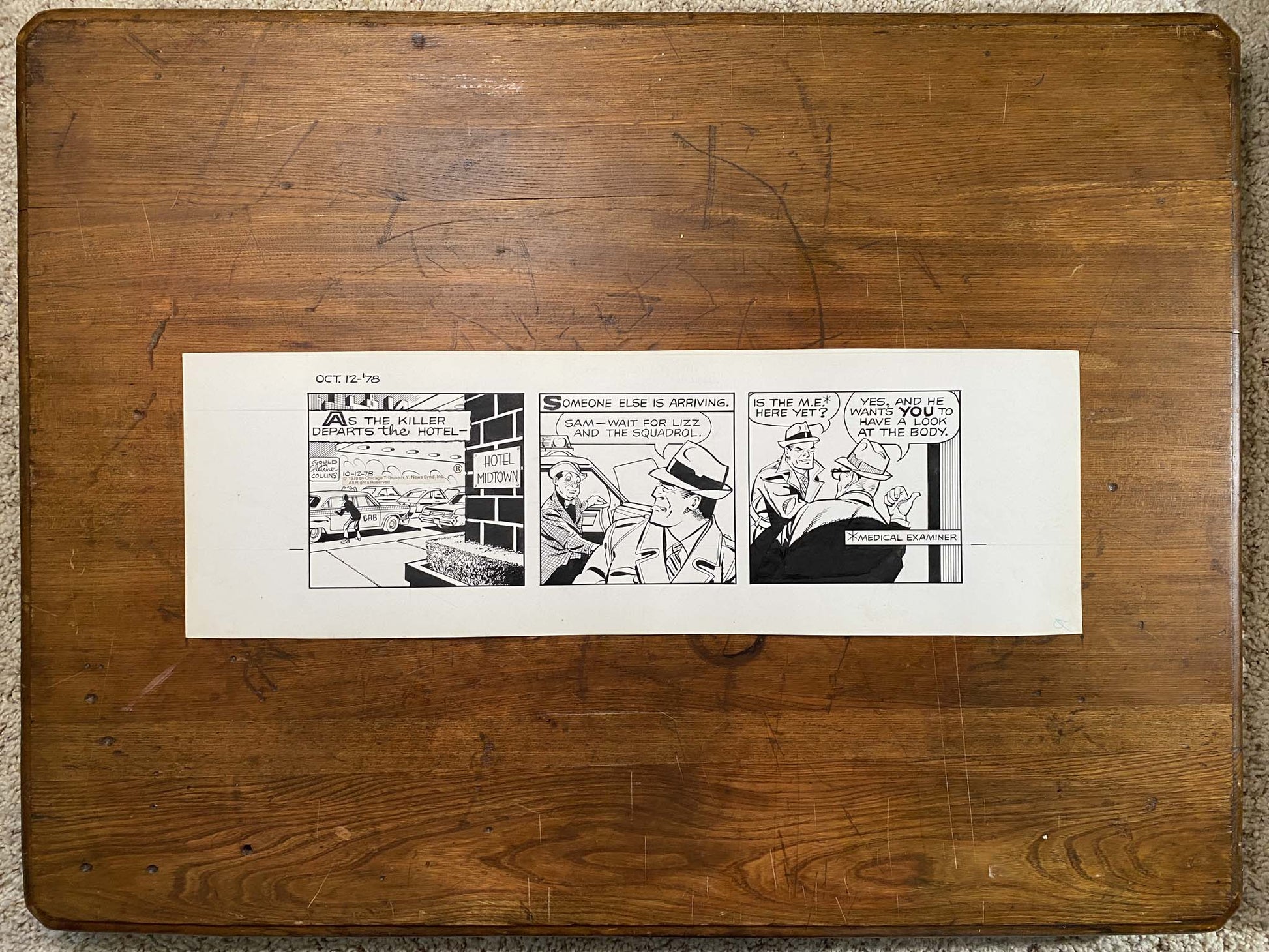 Dick Tracy Daily 10/12/78 Original Art Illustration | Fletcher Studio