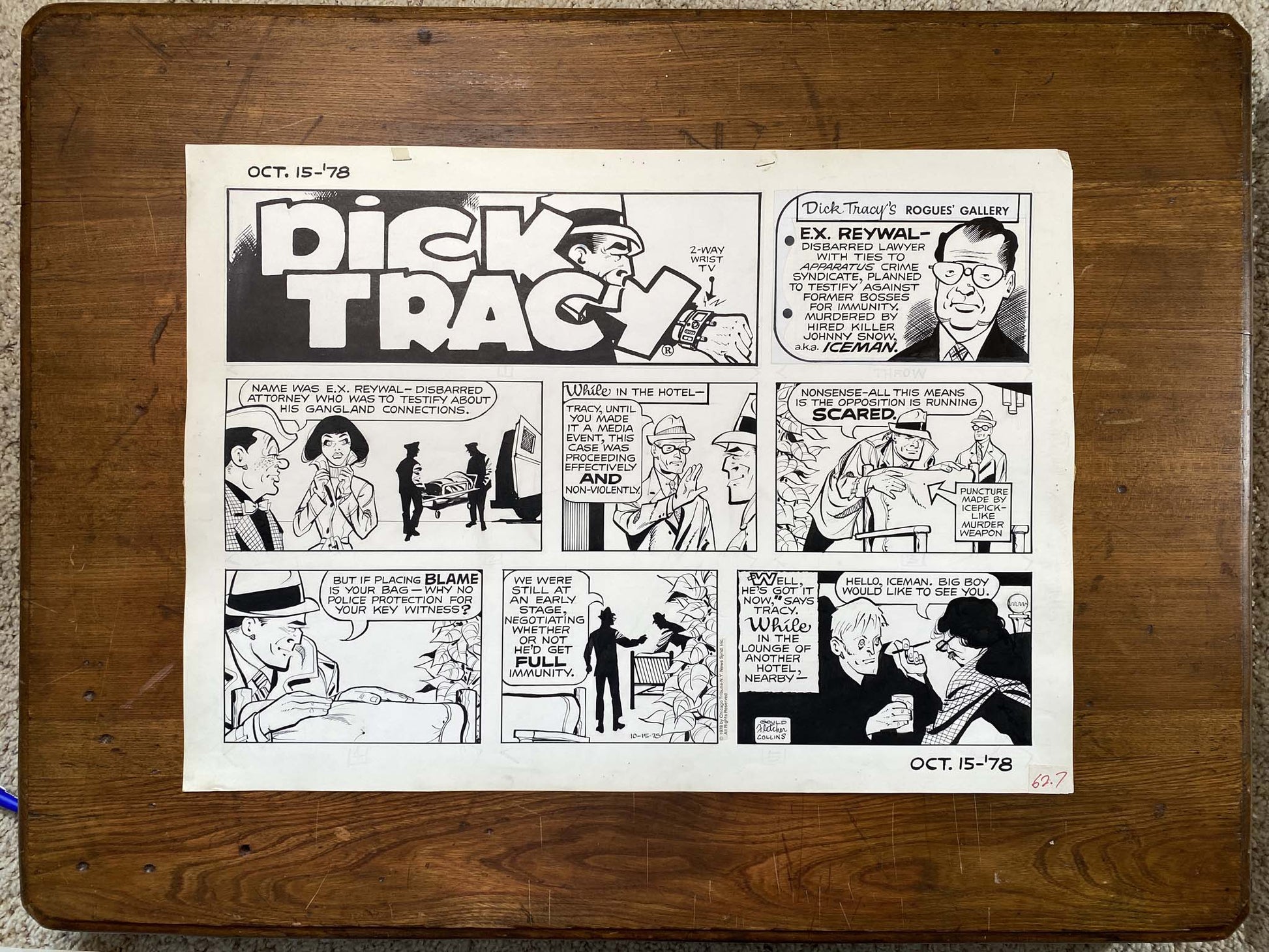 Dick Tracy Sunday 10/15/78 Original Art Illustration | Fletcher Studio