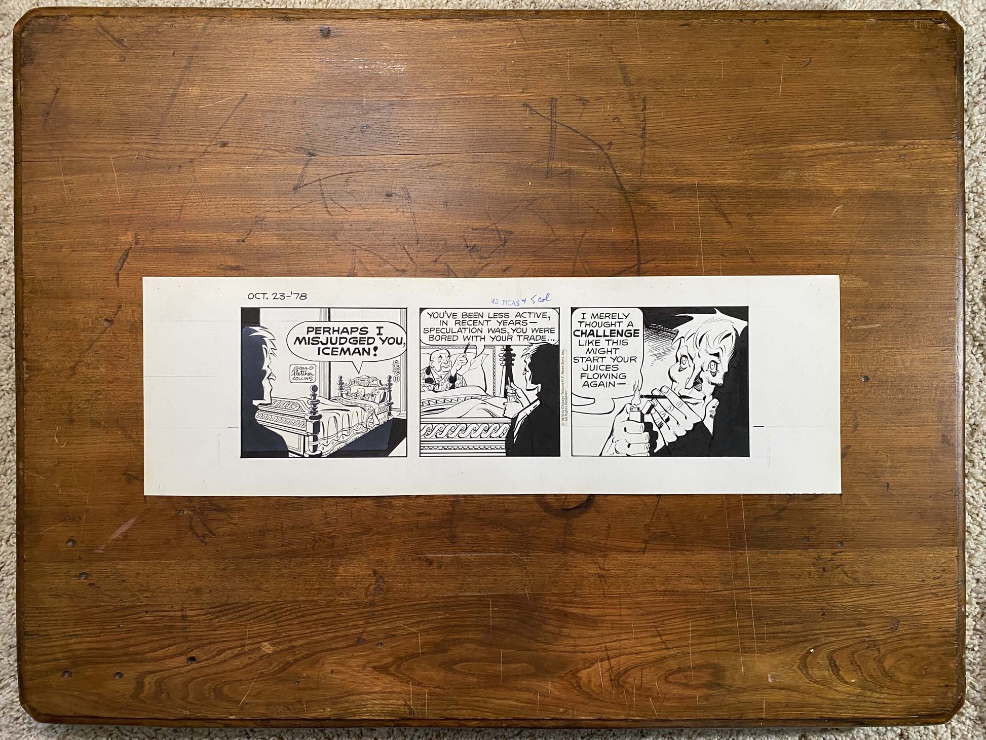 Dick Tracy Daily 10/23/78 Original Art Illustration | Fletcher Studio
