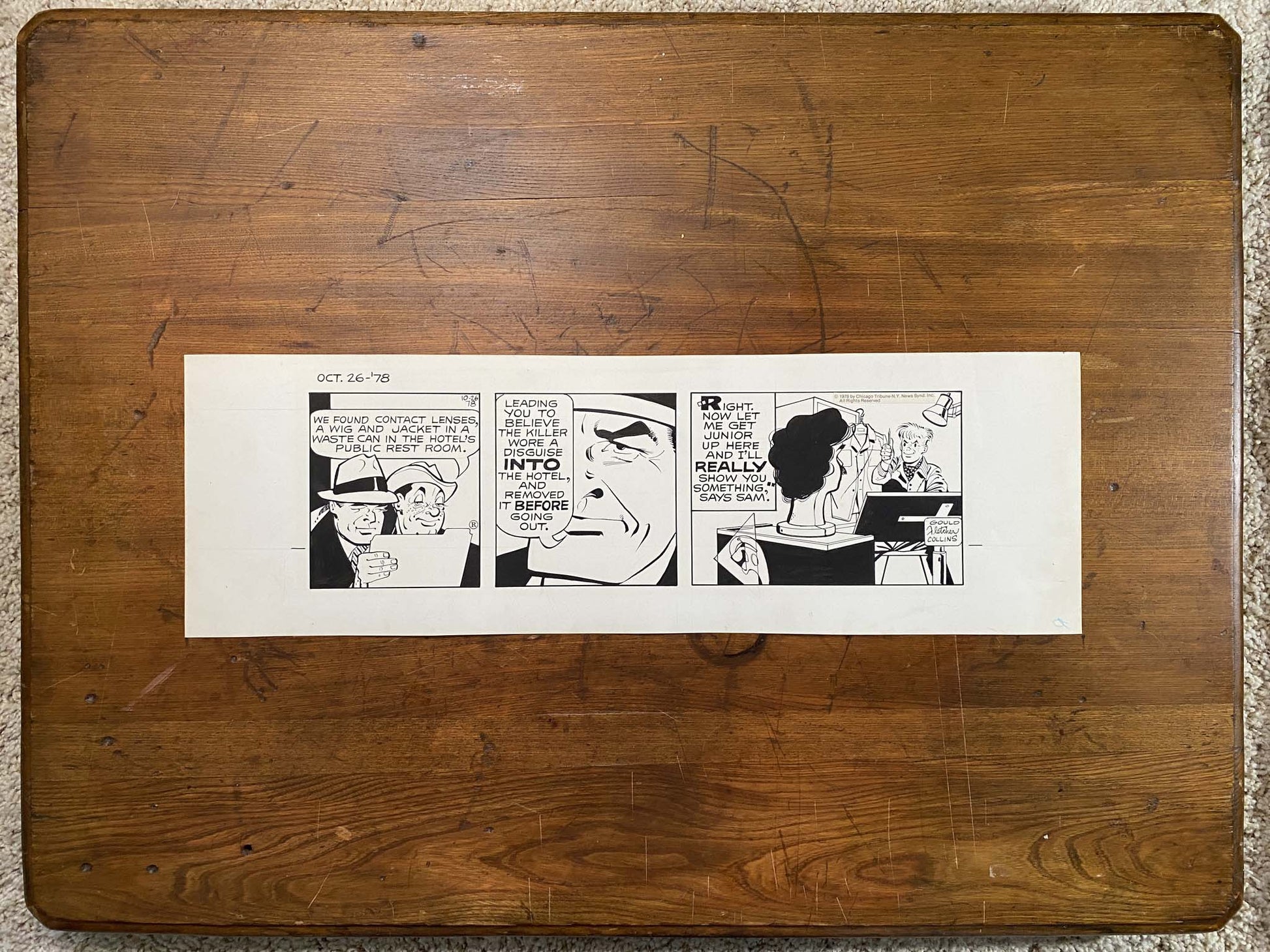 Dick Tracy Daily 10/26/78 Original Art Illustration | Fletcher Studio