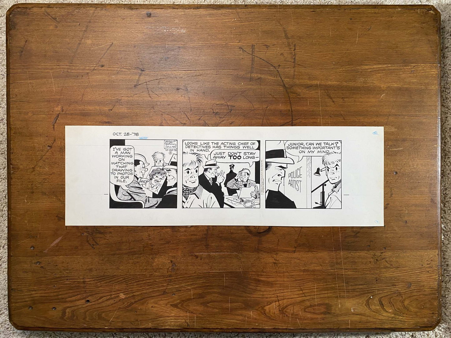 Dick Tracy Daily 10/28/78 Original Art Illustration | Fletcher Studio