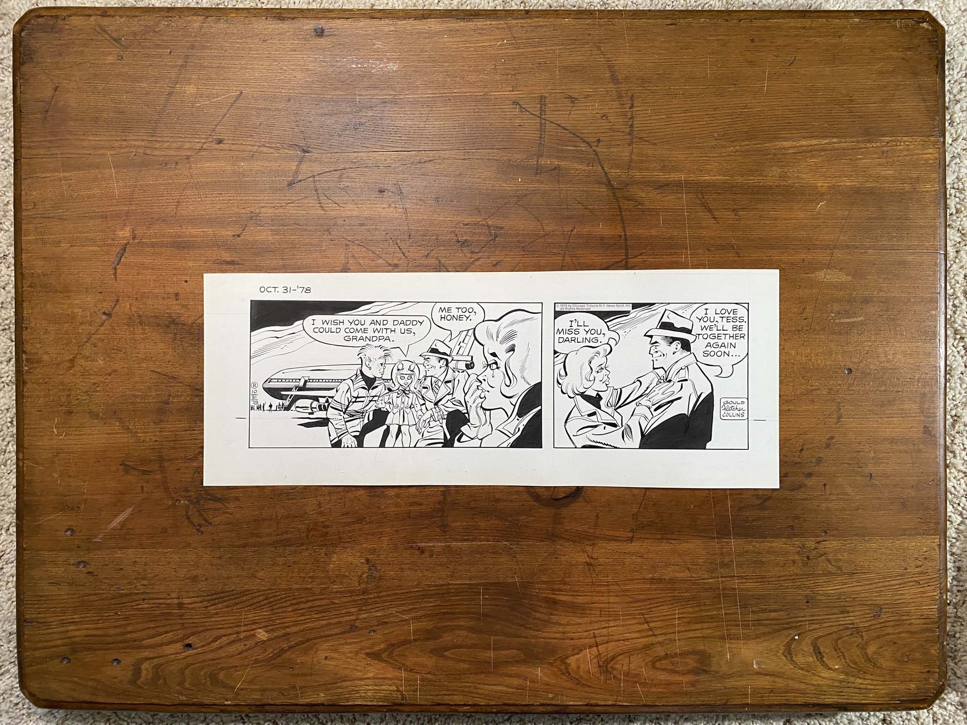 Dick Tracy Daily 10/31/78 Original Art Illustration | Fletcher Studio