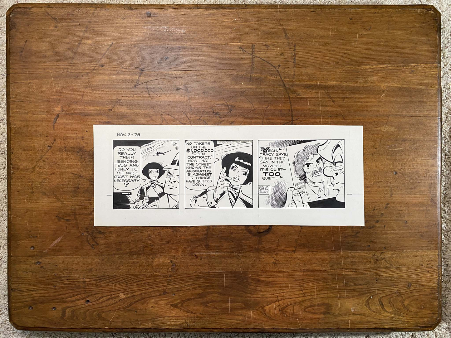 Dick Tracy Daily 11/2/78 Original Art Illustration | Fletcher Studio