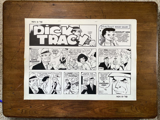 Dick Tracy Sunday 11/5/78 Original Art Illustration | Fletcher Studio