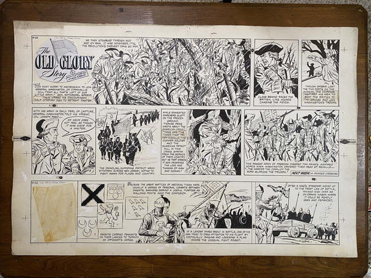 The Old Glory Story: History of the American Flag 9/26/54 Original Art Illustration | Fletcher Studio