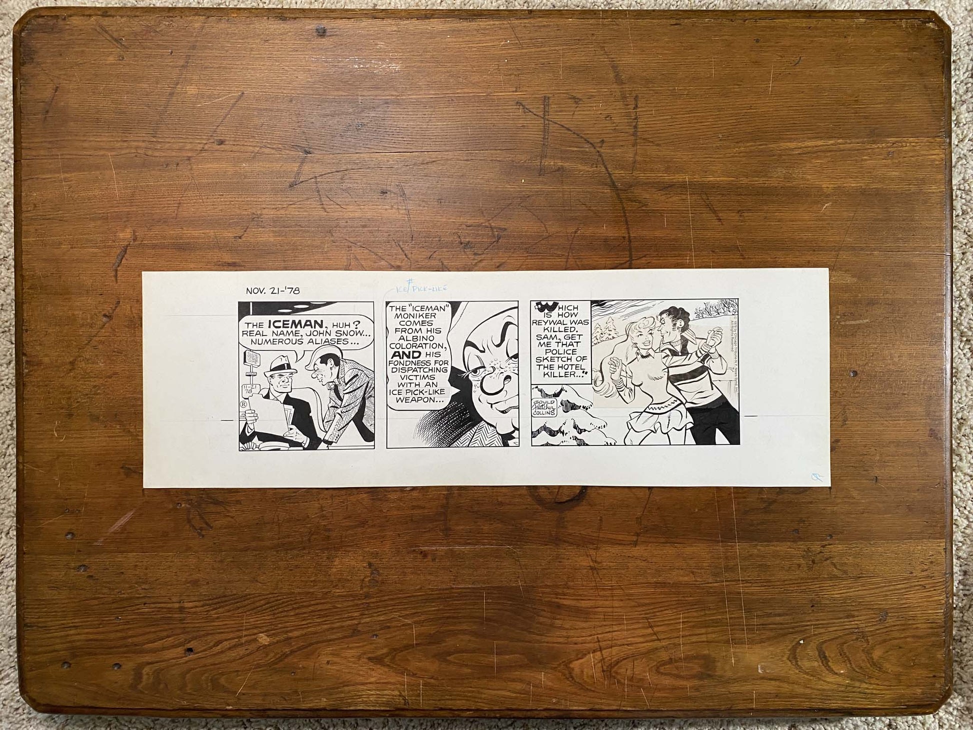 Dick Tracy Daily 11/21/78 Original Art Illustration | Fletcher Studio