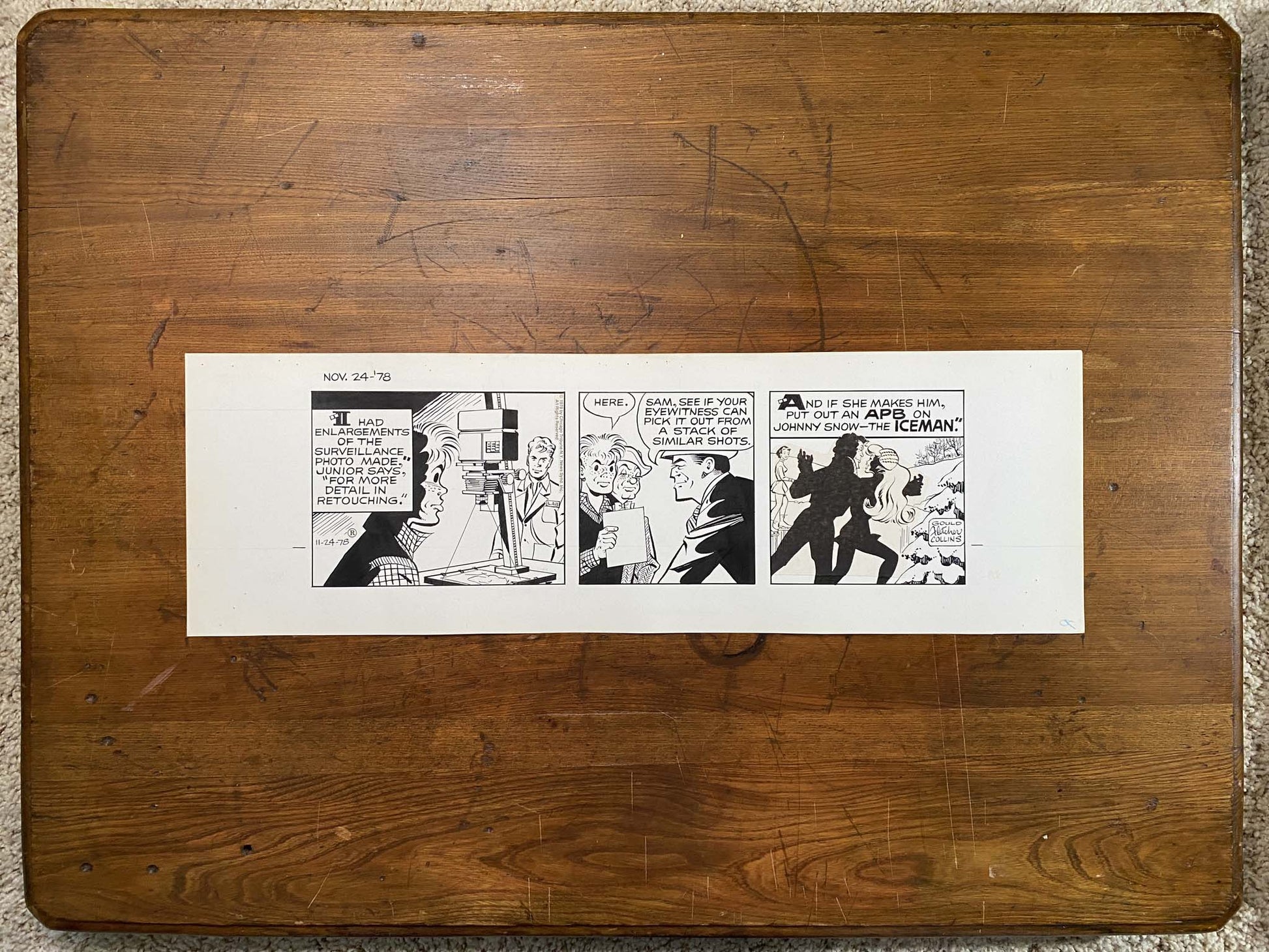 Dick Tracy Daily 11/24/78 Original Art Illustration | Fletcher Studio