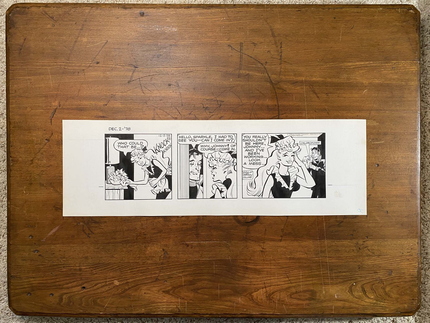 Dick Tracy Daily 12/2/78 Original Art Illustration | Fletcher Studio