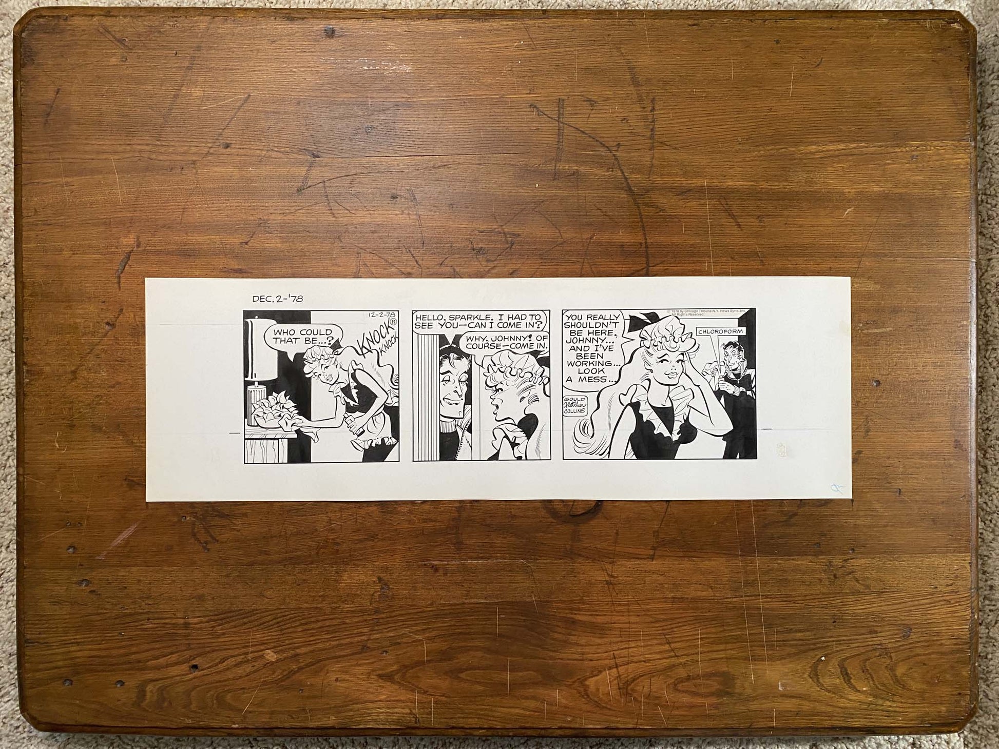 Dick Tracy Daily 12/2/78 Original Art Illustration | Fletcher Studio