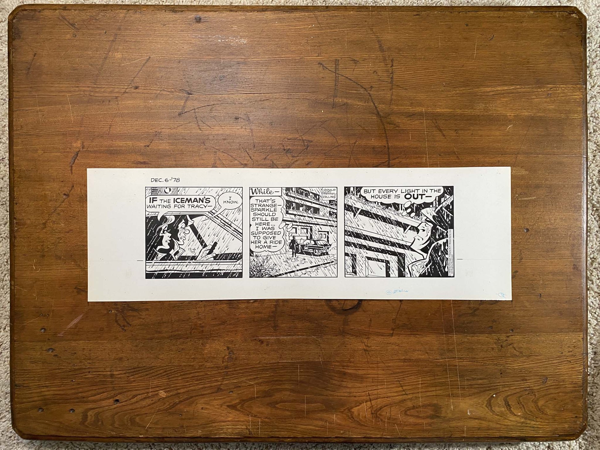 Dick Tracy Daily 12/6/78 Original Art Illustration | Fletcher Studio
