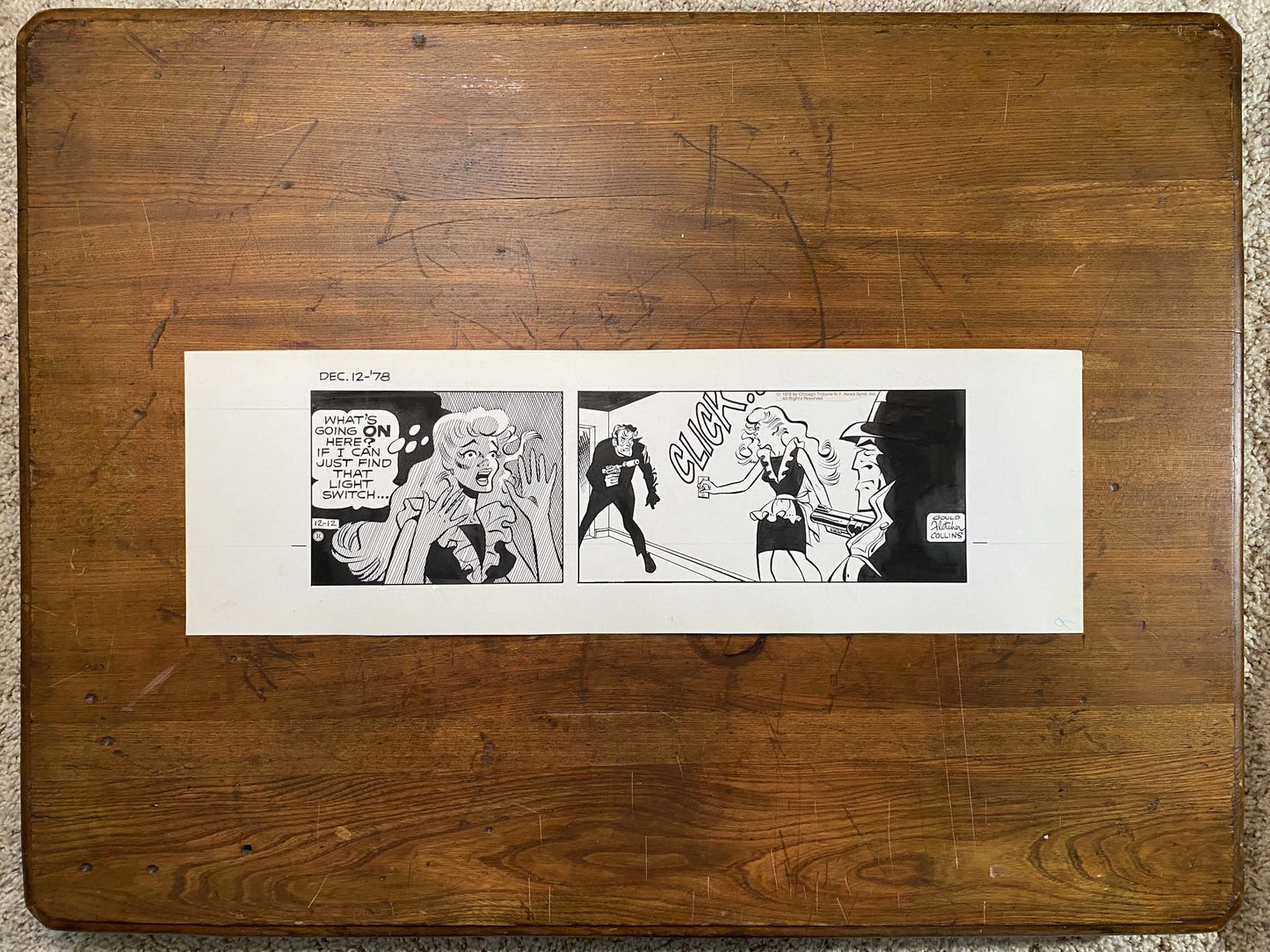 Dick Tracy Daily 12/12/78 Original Art Illustration | Fletcher Studio