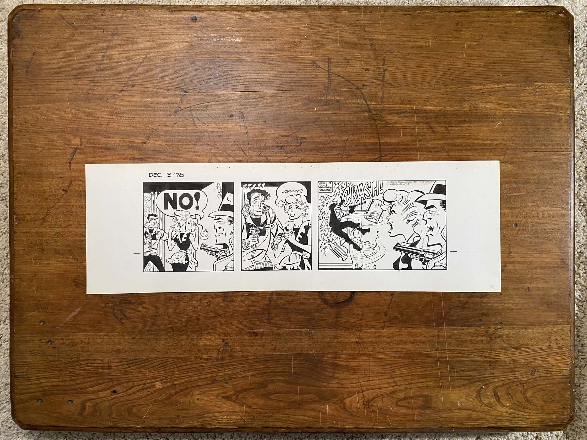 Dick Tracy Daily 12/13/78 Original Art Illustration | Fletcher Studio